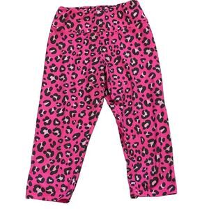 Justice Girls Pink Cheetah Capri Stretch Pants Size 10 Leggings